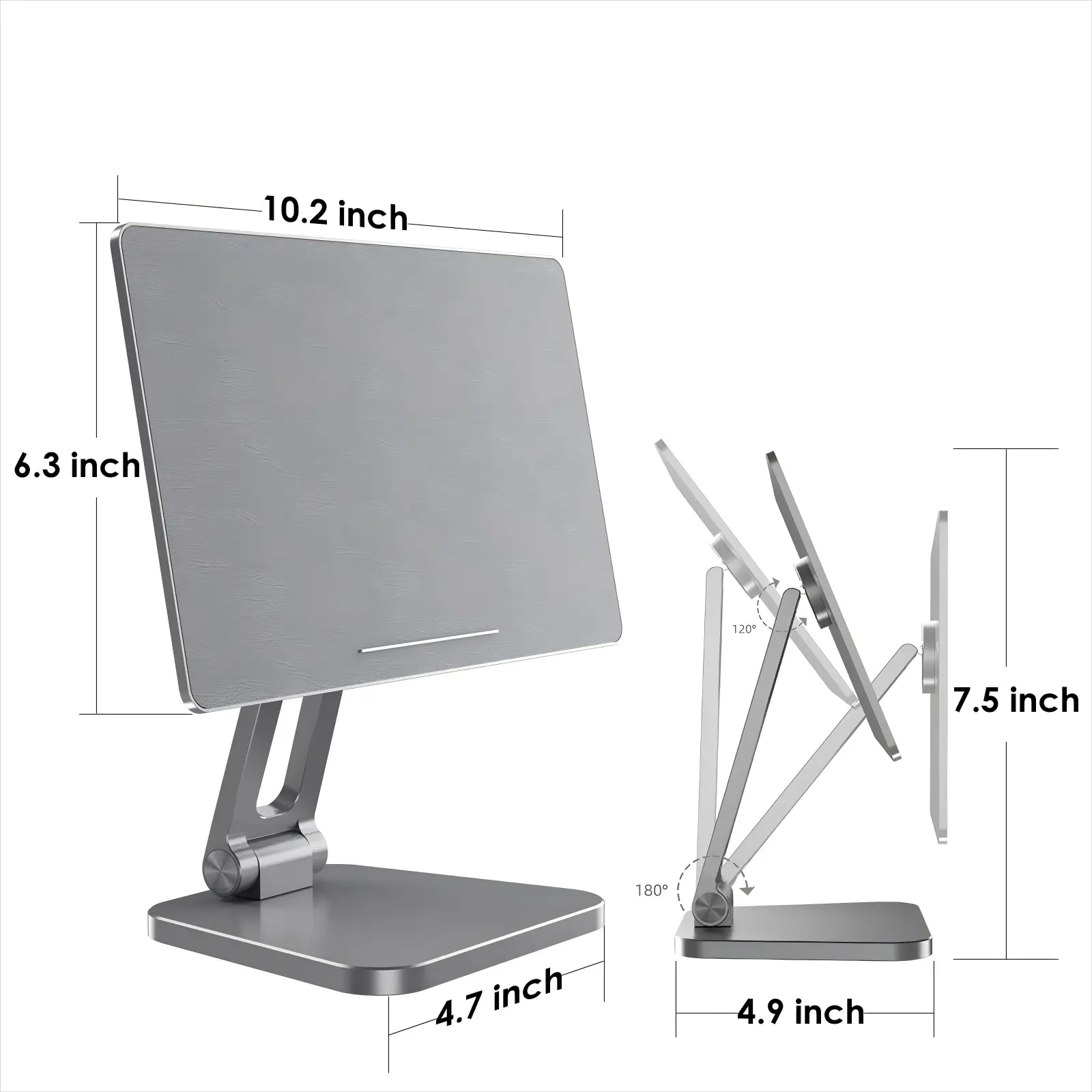 Foldable Rotating Magnetic Tablet Stand for Desk