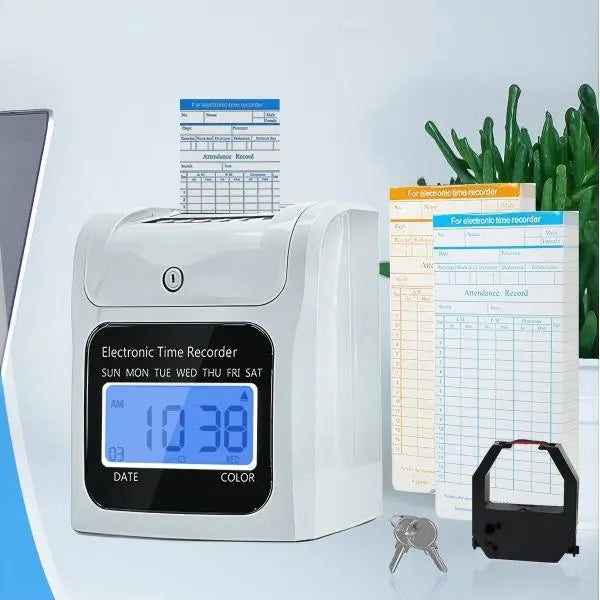 Automatic Keyed Time Clock for Employees with Cards
