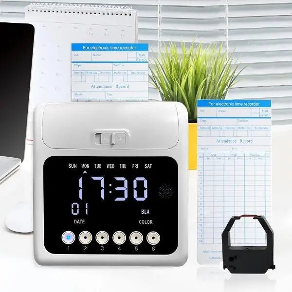 PIN Auto-Feed Digital Time Clock with Cards
