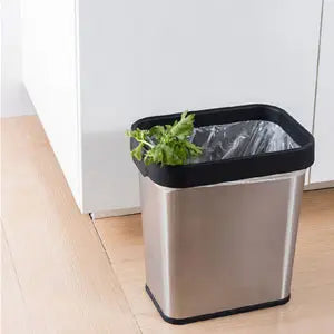 Multi-Pack Stainless Steel Rectangular Trash Can Set